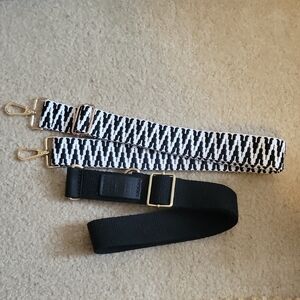 Black and White Adjustable Bag Strap Bundle
